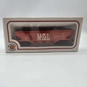 Bachmann HO Scale MStL Quad Ore Hopper Freight Train Car Red Vintage 43-1006-46